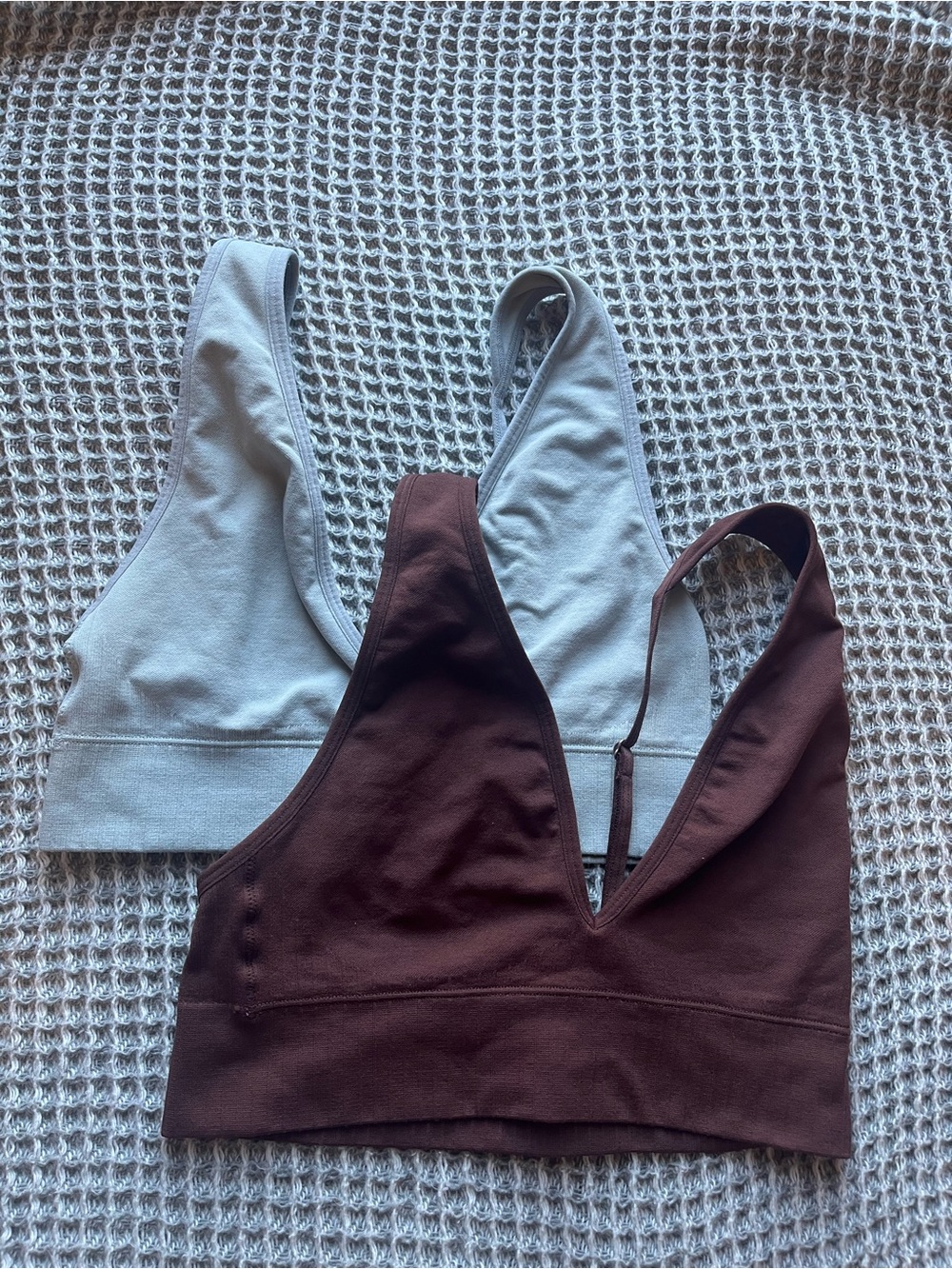 Two Abercrombie and Fitch v-neck bras
